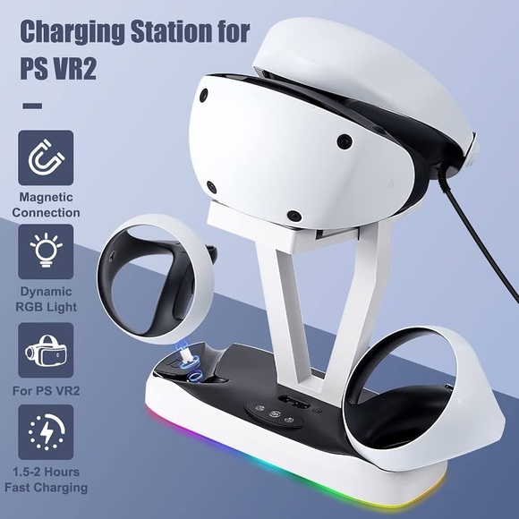 ONLY BASE🚨Charging Station for PS VR2, Kannino PS VR2 Controller Charging Dock - Picture 2 of 8